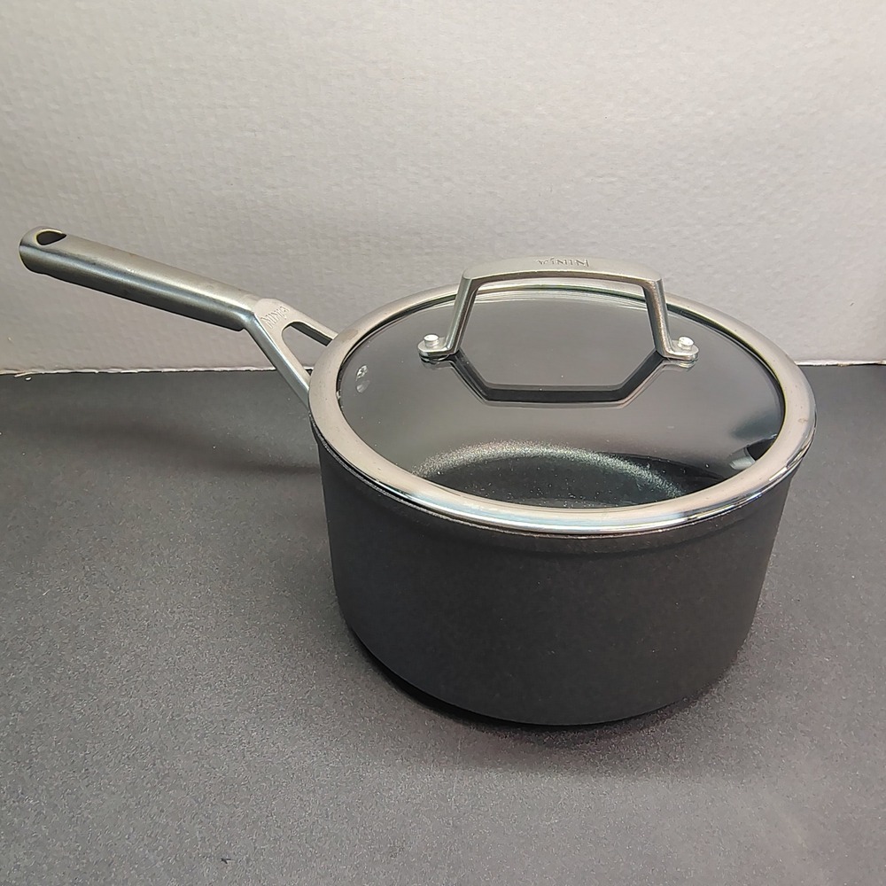 Ninja Foodi NeverStick Saucepan 3.5 QT Gray Nonstick Pot with Lid